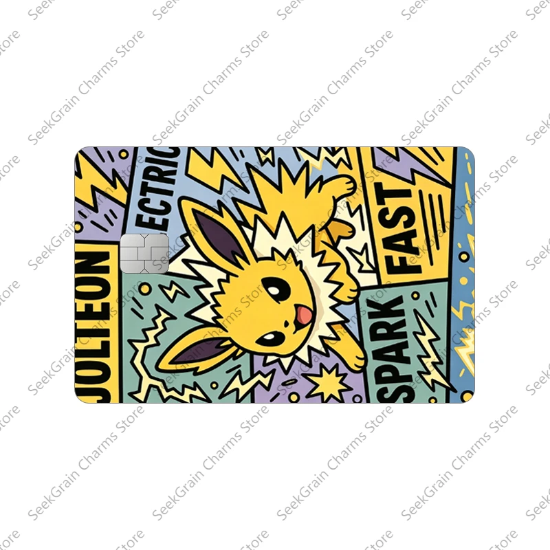 Espeon Umbreon Leafeon Series Pocket Monsters Anime Cartoon Matte Bank Debit Card Sticker Decoration Accessories Jewelry Gift - view 6