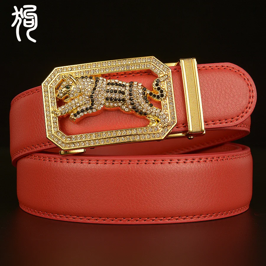 Chinese Folk Zodiac Belt,Split Leather Birthday Zodiac belt,Wedding Celebration Red Belt,Men Jeans&Casual Pants Accessories;