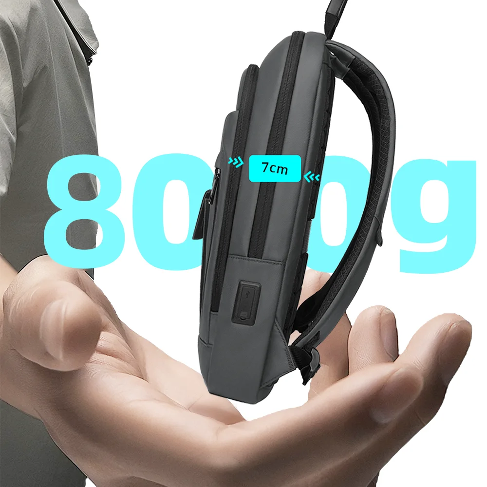 HK رجال الأعمال على ظهره جيوب متعددة 17.3 بوصة حقائب الكمبيوتر المحمول خفيفة الوزن حقيبة السفر حقائب الظهر المدرسية عادية مع USB