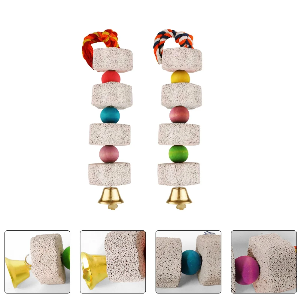 

2pcs Teeth Grinding Stones for Hamster Chewing Pet Rope Toys Squirrel Molar Stones Safe Durable Small Animal Playthings Parrot