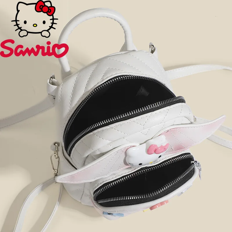 Sanrio Hello Kitty Licensed Sweet Korean Style Winged Tie-Dye Backpack Cute Cartoon Print Heart Birthday Gift for Women