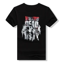 Horror TV The Walking Dead Printed Cotton T-Shirts Men Women Streetwear Short Sleeved T Shirt Harajuku Unisex Tees Tops Clothing