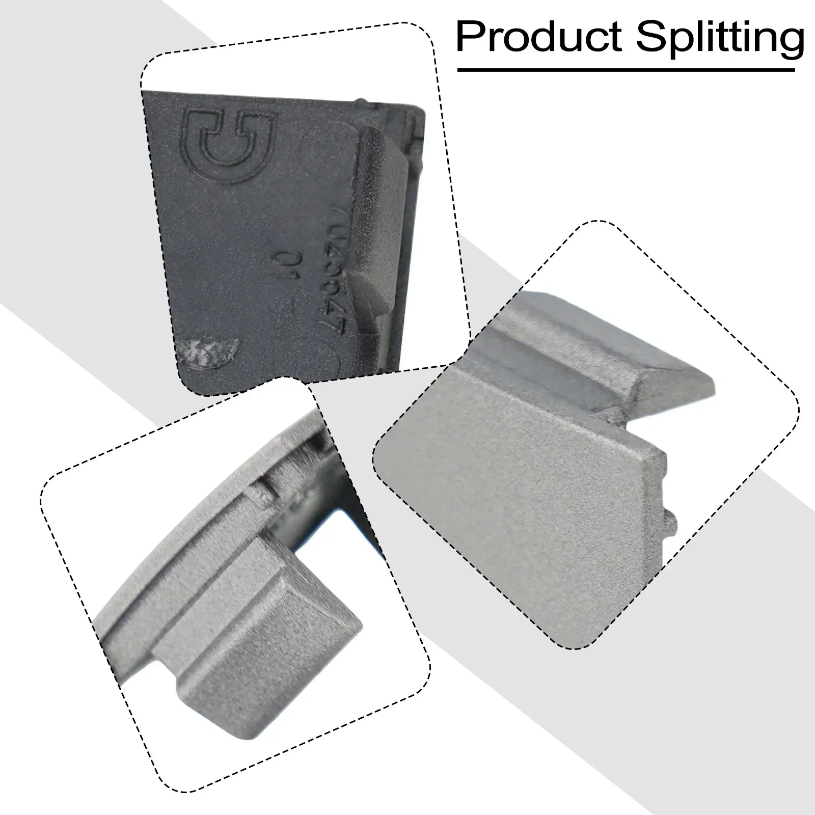 

2pcs Grey Car Door Panel Cover Plug For BMW 7 Series E65 E66 745i 2002-2008 51417025647 Front Door Flap Covers 2.5*2.4*0.9cm