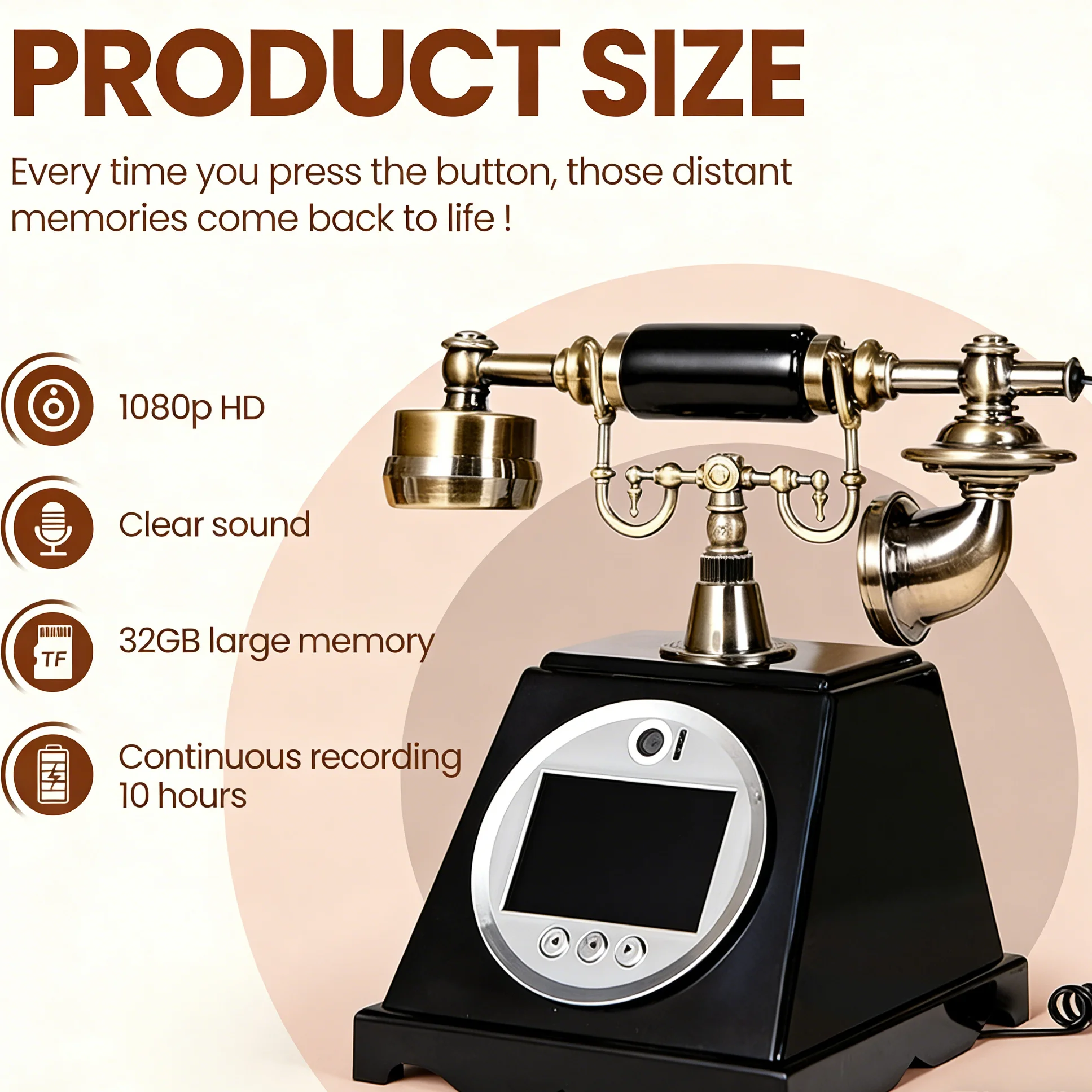 32GB Storage Video Message Book, High-Definition Automatic Save Function for Parties, Weddings, Birthdays, 8MP Camera