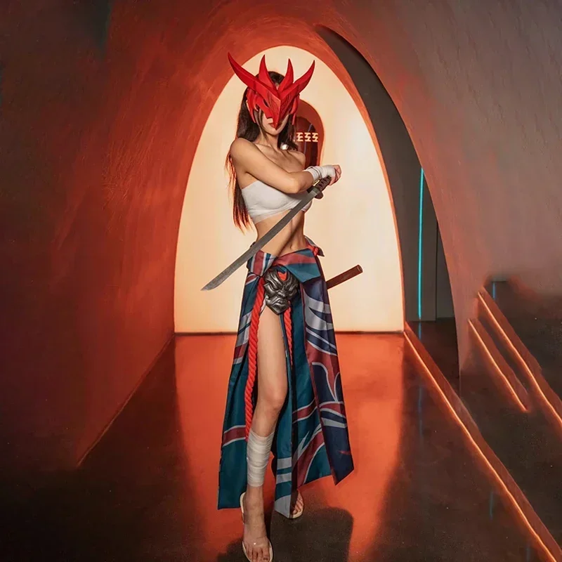 يون تأثيري حلي شعر مستعار وقناع أنيمي LOL موحدة ملحق هالوين عيد الميلاد كرنفال مجموعة كاملة #1