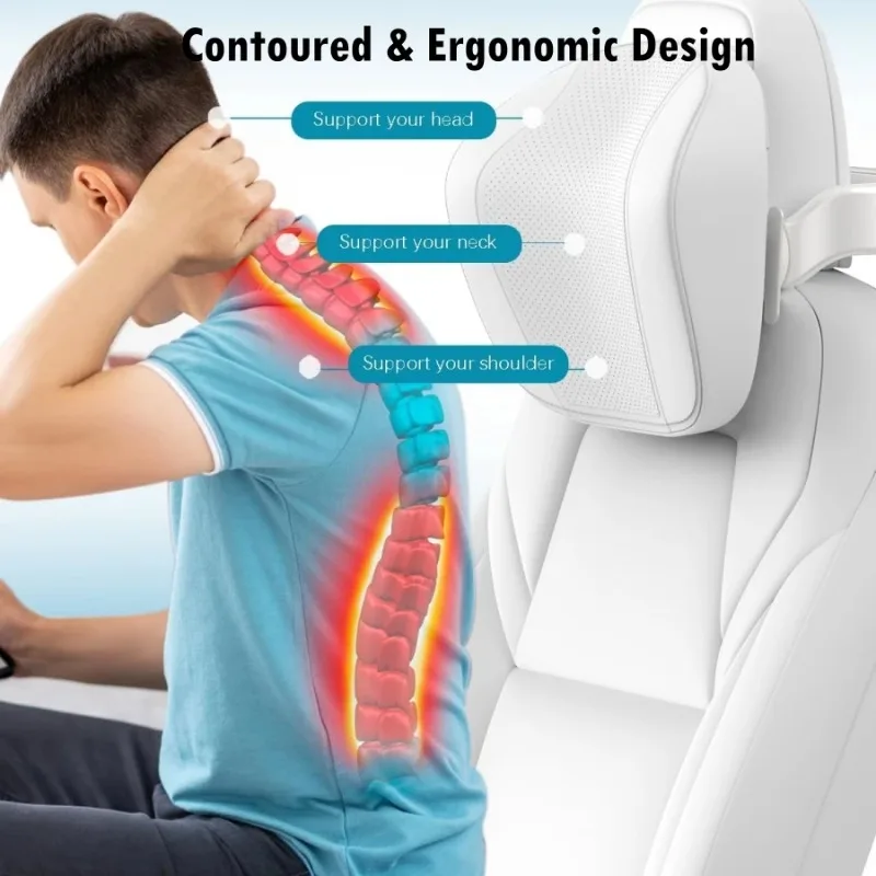 وسادة مسند الرأس قابلة للتعديل لنموذج Y/3 وسادة الرقبة وسادة مسند الرقبة لرأس السيارة مع دعامة وخطاف مخفي #1