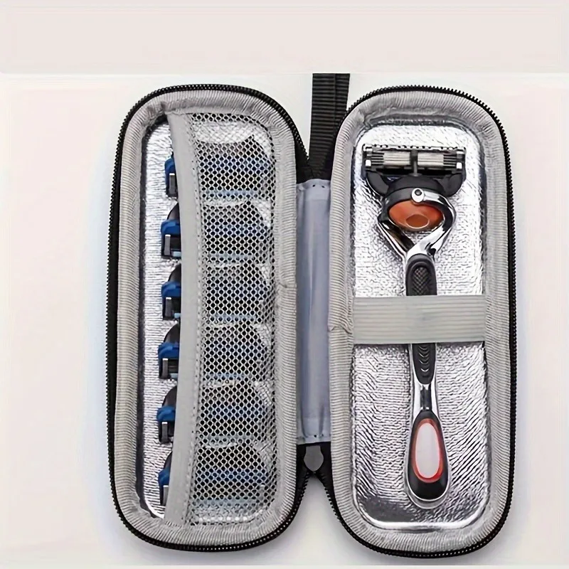 Rasierer-Etui - Tragbarer & Multifunktionaler Reise-Organizer für Bart- und Schnurrbartpflege-Essentials