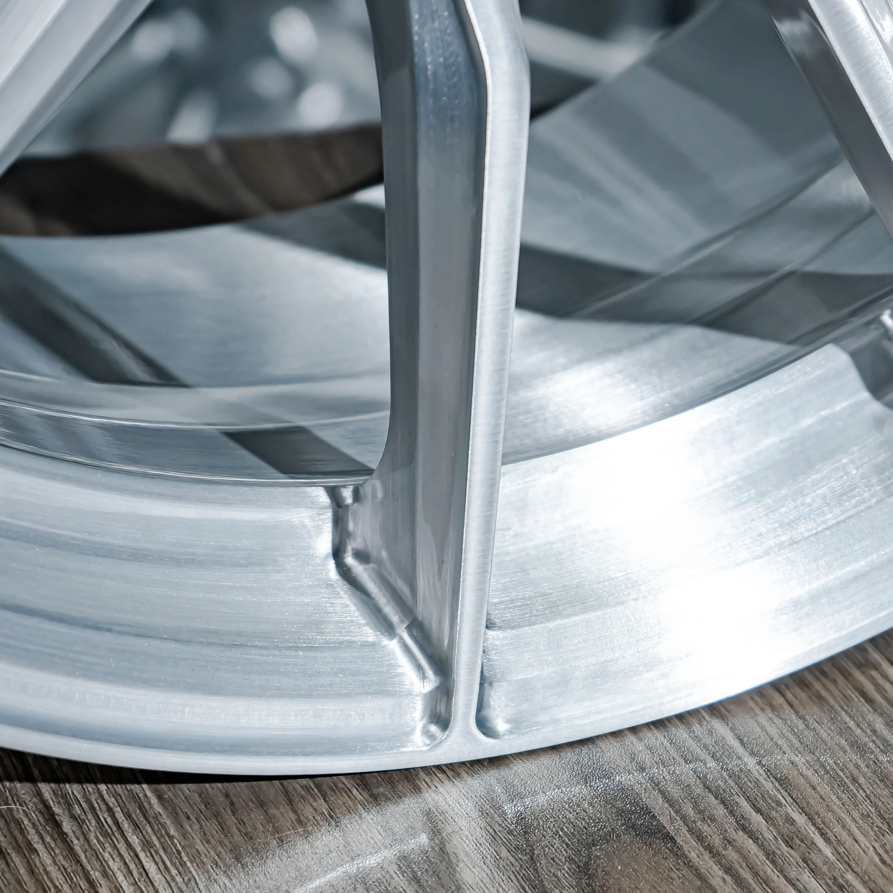 For New Aluminium Alloy Brushed Silver Finish Customized Cap Monoblock Forged Wheels for Corvette C6