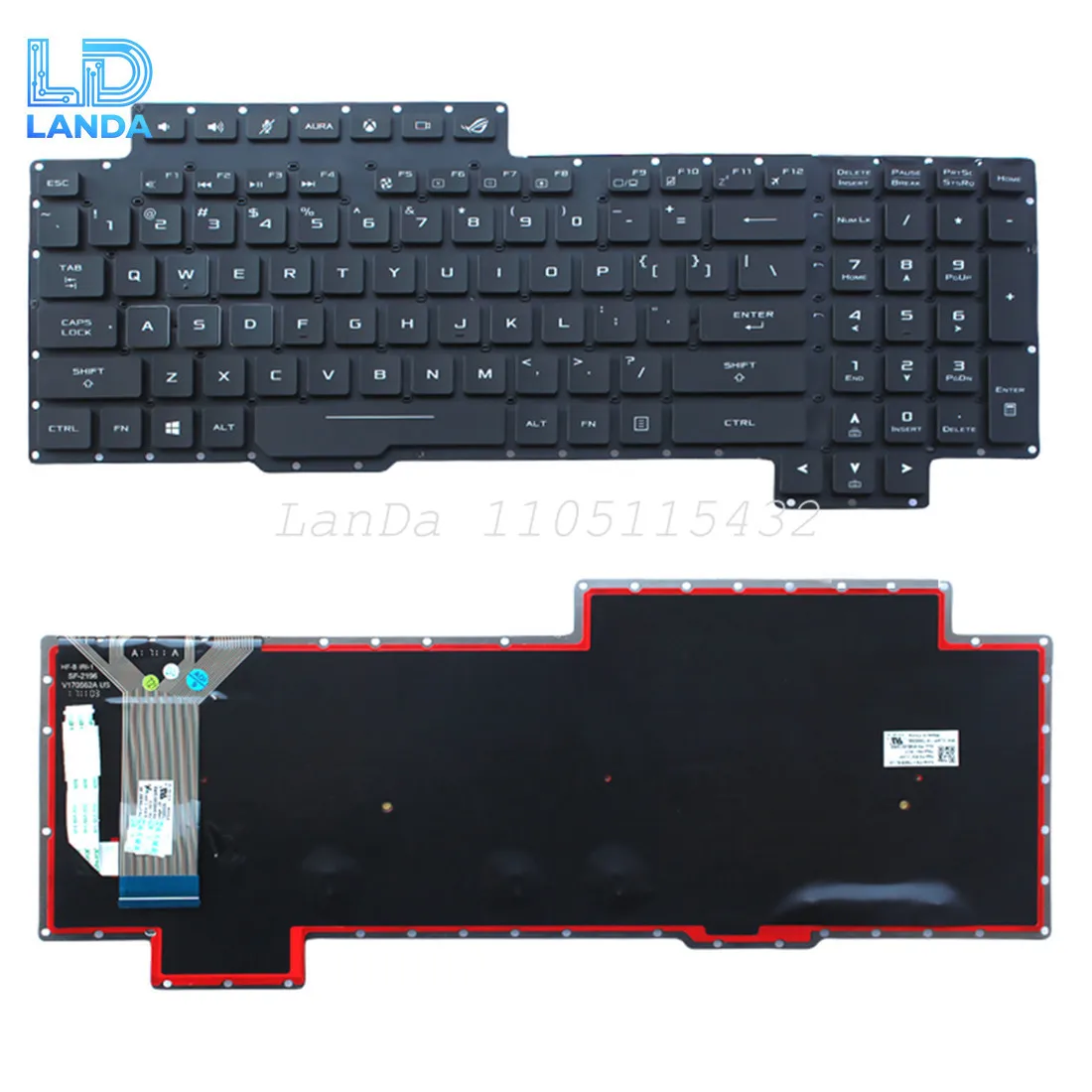 

US Keyboard For ASU-S 2S G703 G703VI G703GS/GI/GXR G7BI G7CX G7A RGB Backlit
