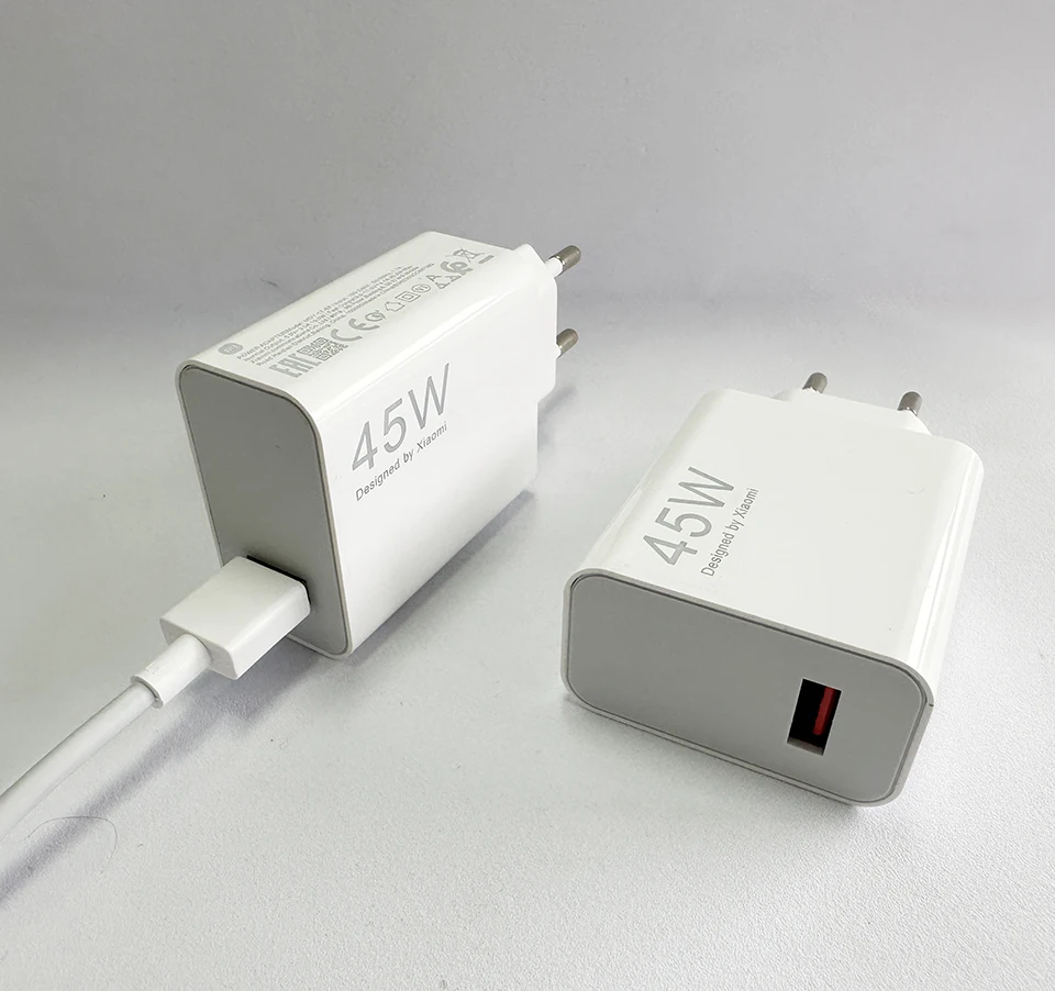 Cargador Original Xiaomi Redmi de 45W, Adaptador de Carga Rápida EU de 33W 18W 27W, Cable Tipo C, Mi Poco M7 X7 K40 Note