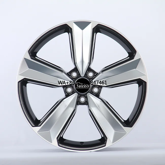 REP 695F 19/20inch 9J BLACK+Milling Face Staggered Multi-Spokes 5-holes 5 Spoke Rims Wheels Forged Wheel Ready to Ship for Audi