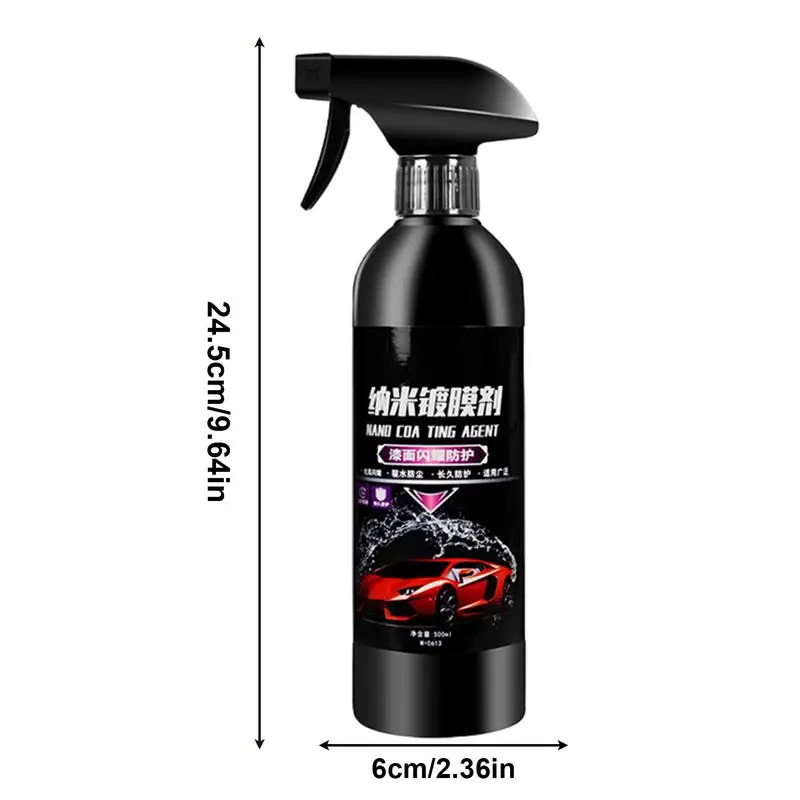 Spray Cera per auto Ceramica Spray per auto 500ml Idrofobico Protezione istantanea della vernice Dettagli Spray Nano Rivestimento Smalto per auto per auto