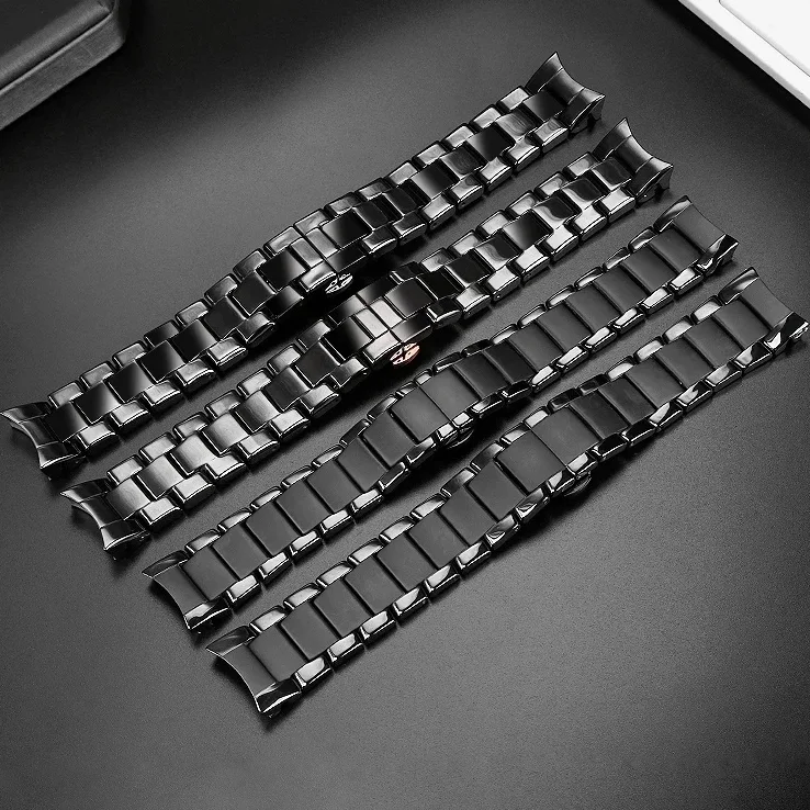22mm Ceramic Watchband Strap for armani AR1451 AR1452 AR1400 AR1410 AR1421 AR1440 AR1429 Wristwatch Bracelet Band Watch Strap