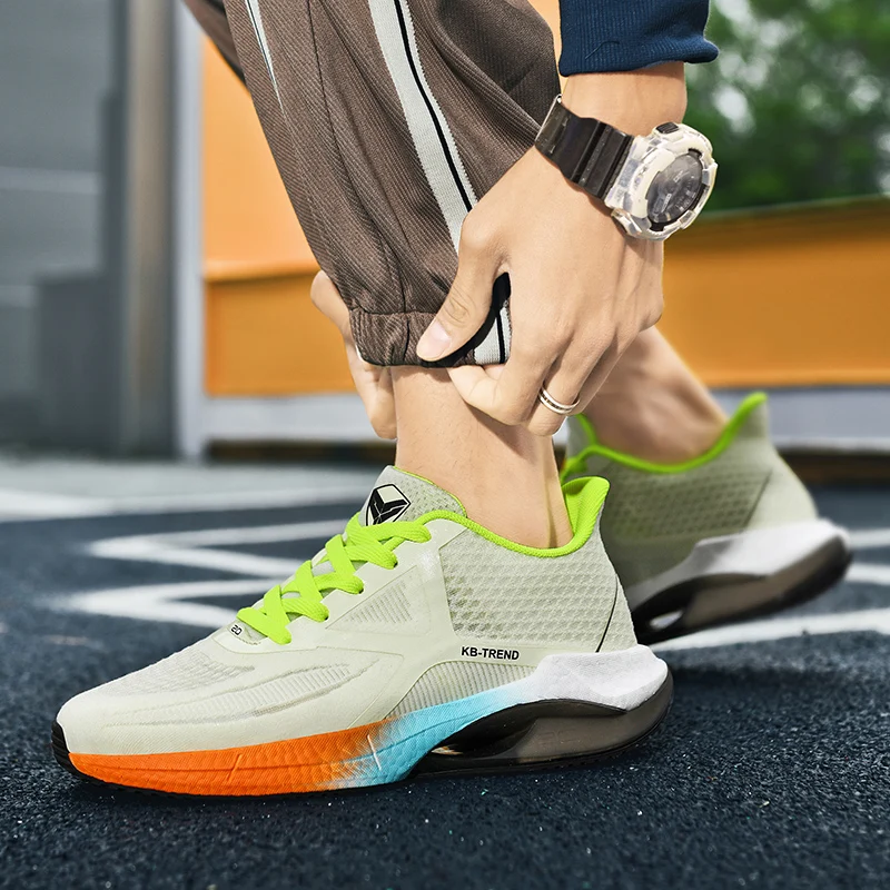 

New high quality all-match popcorn casual sports shoes fashion round head lace-up breathable lightweight mesh running shoes