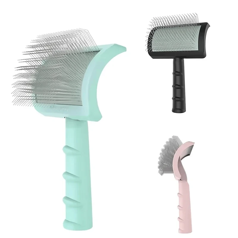 Professional Dog Grooming Slicker Brush Long Needle Pet Comb for Removing Mats Tangles and Loose Fur