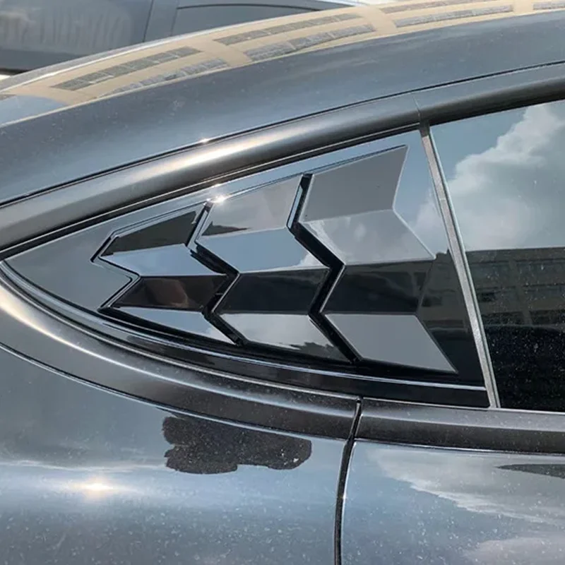 

Applicable to 3 Tesla Rear Window Triangular Shutter Modification Grid Exterior Decoration Automotive Products