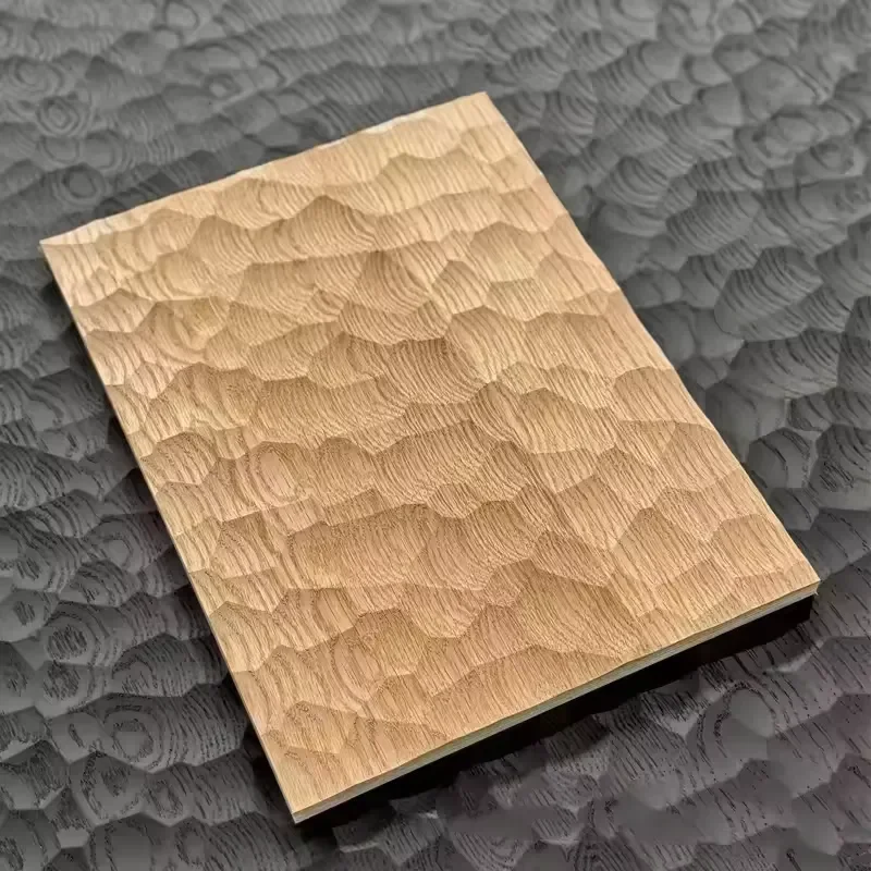 Customized 3D Interior 3D MDF Artistic Unique Design Self-adhesive Fluted Hammer Wall Panel for Interior Decoration