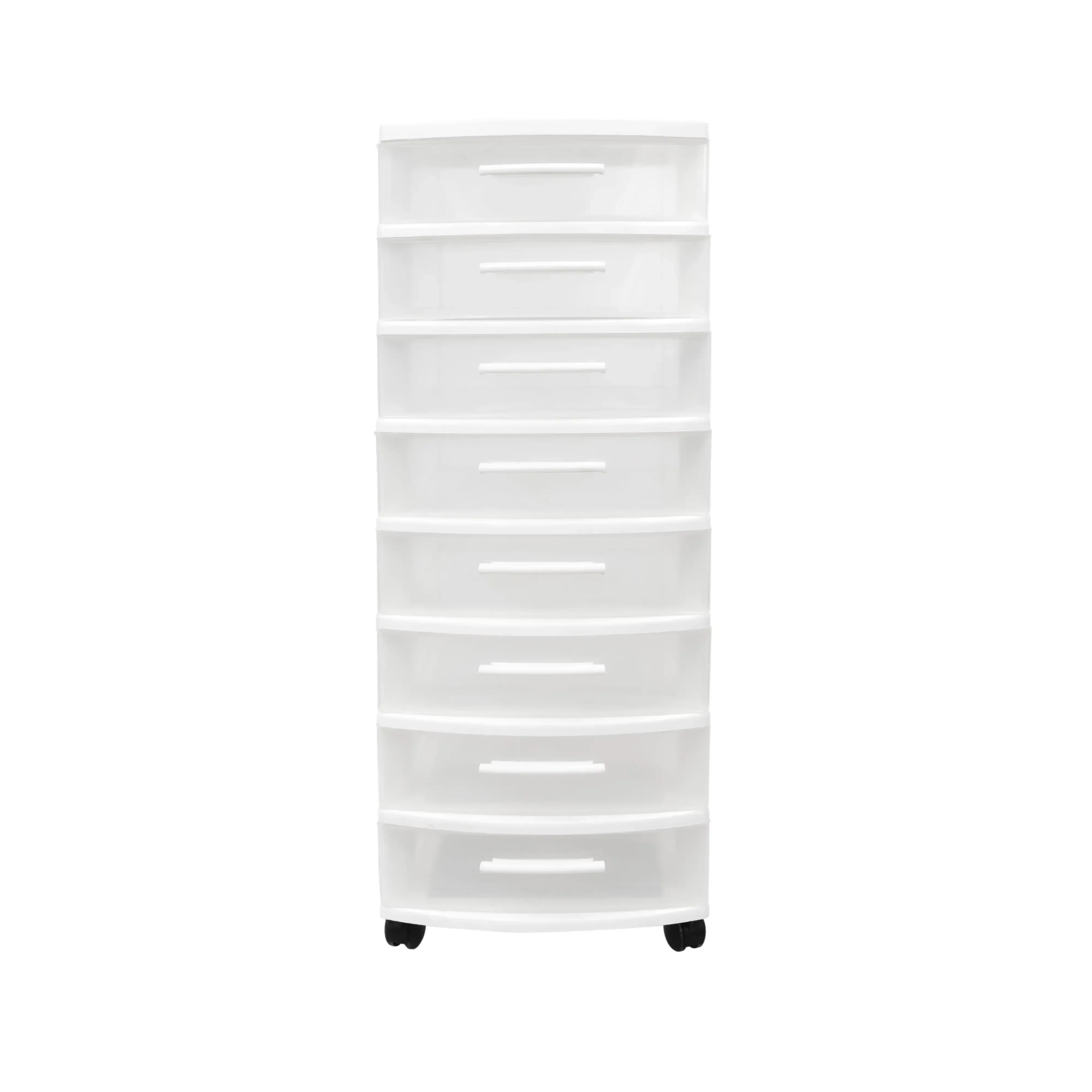 

Eclypse 8-Drawer Rolling Storage Cart, White kitchen storage home organizer