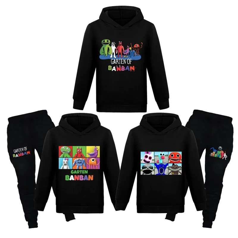 

Комплекты одежды для мальчиков Garden of Banban, детский модный комплект с капюшоном и брюками, детская одежда, весенне-осенний спортивный костюм, спортивный костюм