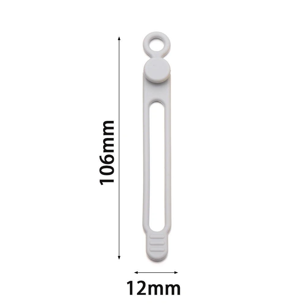 4Pcs/Lot Silicone Cable Ties Cord Organizer Cable Straps Reusable Cord Ties for Travel Cable Organizer Elastic Tie Wire Ties