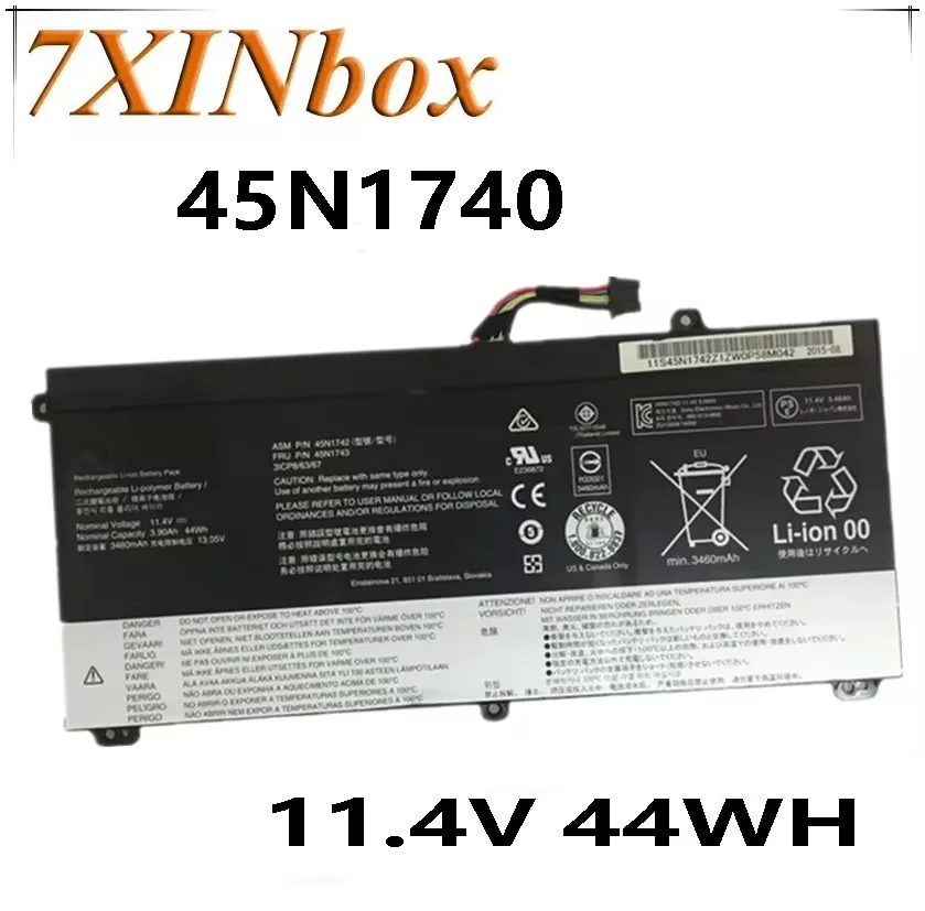 

7XINbox 11.4V 44wh Original 45N1740 45N1741 45N1742 45N1743 Laptop Battery For Lenovo THINKPAD W550S T550 T560 T550S W550