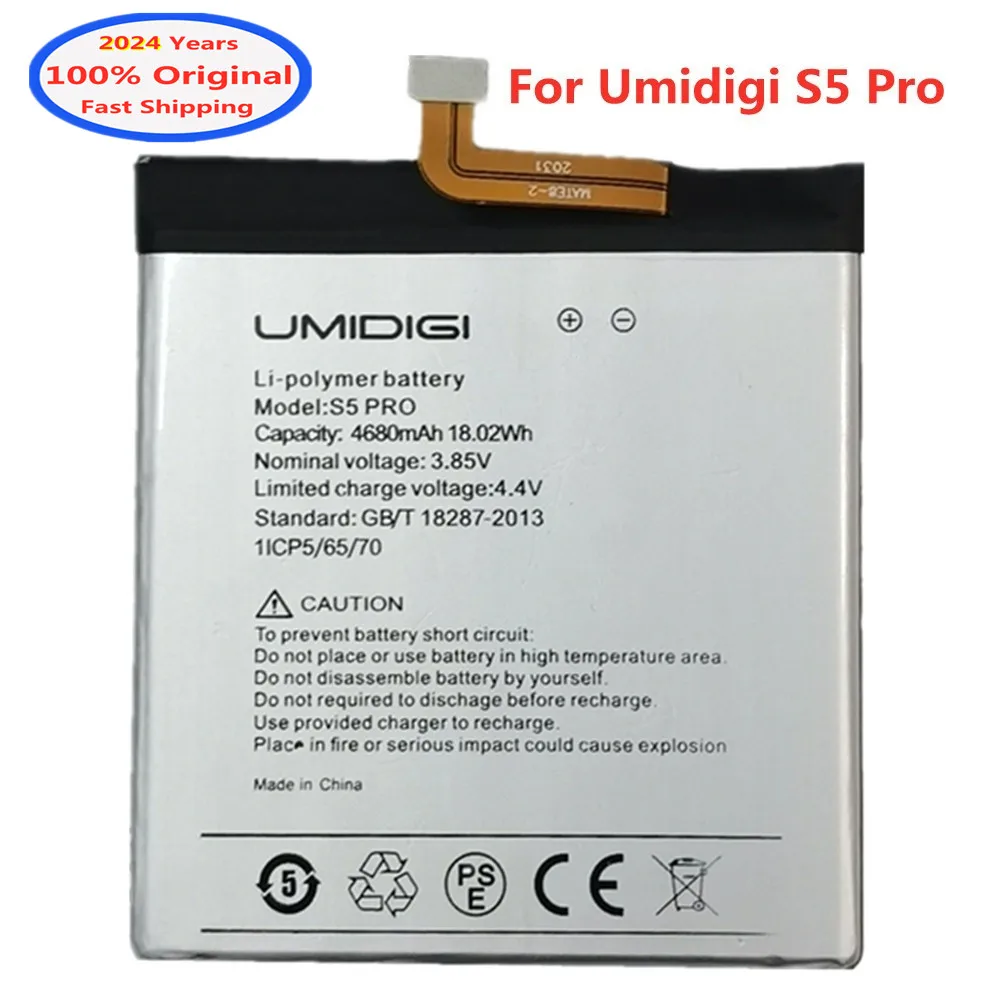 2024 Years New 100% Original UMI Battery For Umidigi S5 Pro S5Pro 4680mAh Mobile Phone Replacement Battery Batteries Bateria