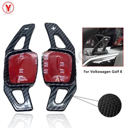 Carbon Fiber Car Steering Wheel Shift Paddle For Volkswagen VW Golf 8 Mk8 B8 MK7 CC TIGUAN L Teramont C-TREK PHIDEON Extension