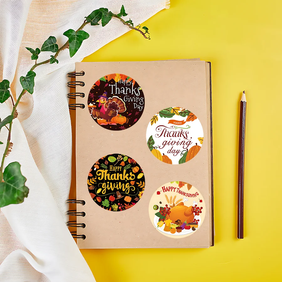 

48ШТ 96ШТ Наклейки на День Благодарения Водостойкие Виниловые, Наклейки Осень Индейка Тыква Урожай для DIY Скрапбукинг, Дневник, Украшение Чехла Телефона, Ноутбука, Товары для Праздника