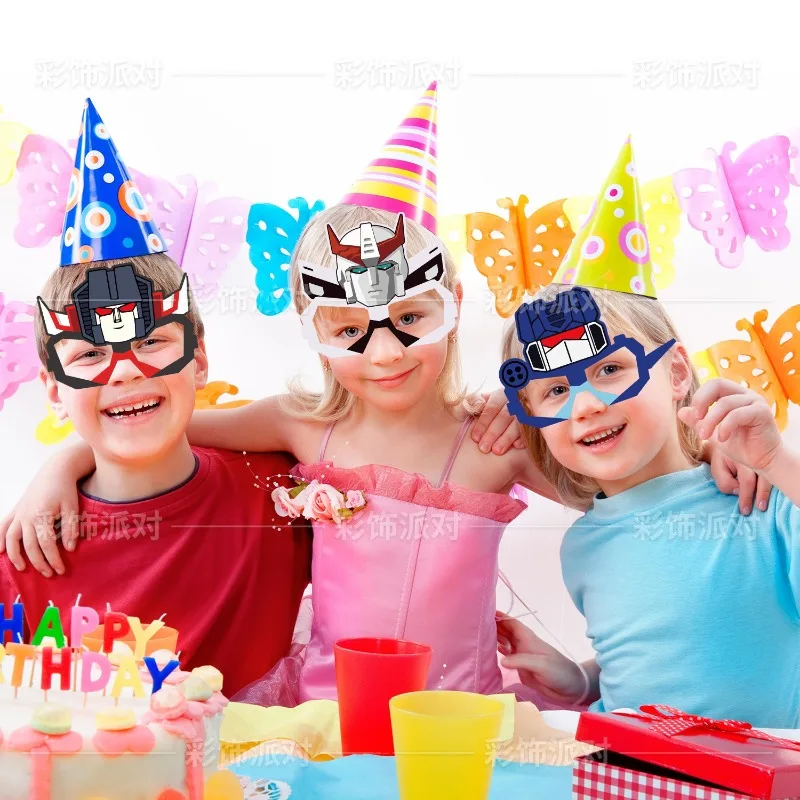 Transformations Party Paper Glasses Dolphin Birthday Party Decoration Eyemask Photography Props Party Supplie Gift 12Pcs/set