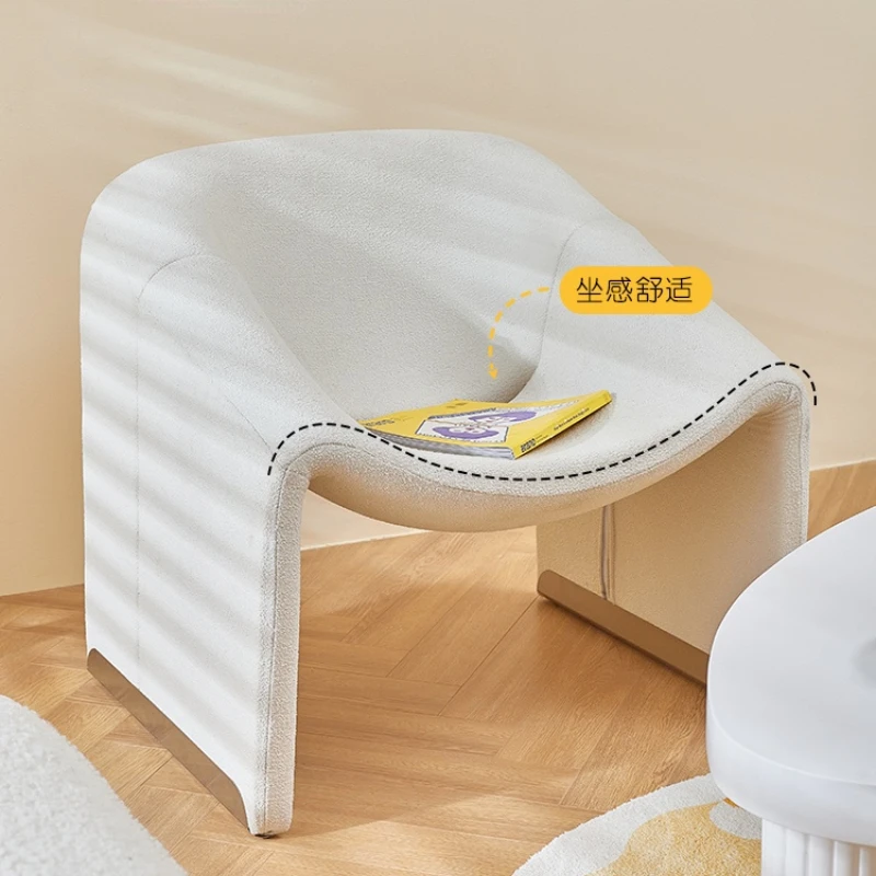 

Nordic Light Luxury Couch Simple Home Living Room Backrest Single Seat Chair Modern Small Apartment Bedroom