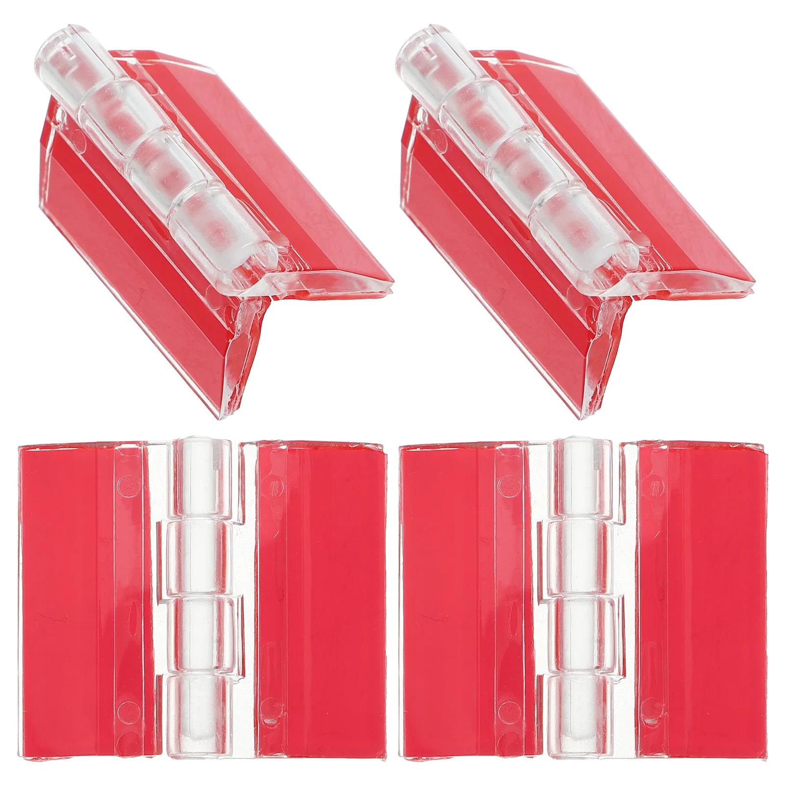 

4 Pcs Self Adhesive Hinge Acrylic Hinges Replacement Clear Household Drawer Small For Crafts Self-adhesive Diy Cabinet Doors