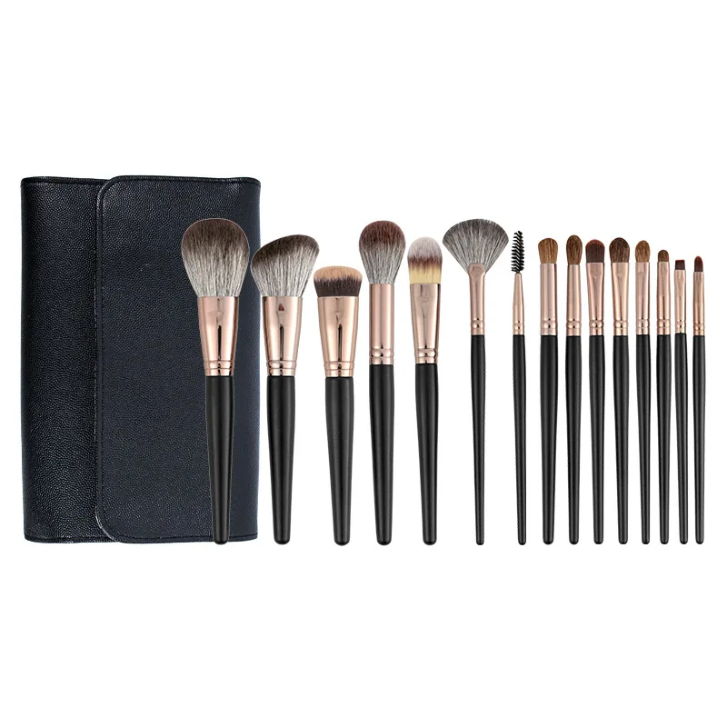 Ensemble de pinceaux de maquillage en poils d'animaux, brosse à poudre libre, brosse de toilettage, brosse à reflets, brosse de maquillage pour l'école, offre spéciale, fond de teint