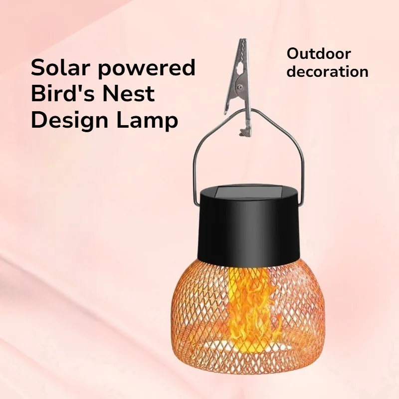 

Solar Flame Lantern Hanging Lights Waterproof Outdoor Garden Decor Hanging LED Flame Bulb for Patio Yard Pathway Porch Ambiance