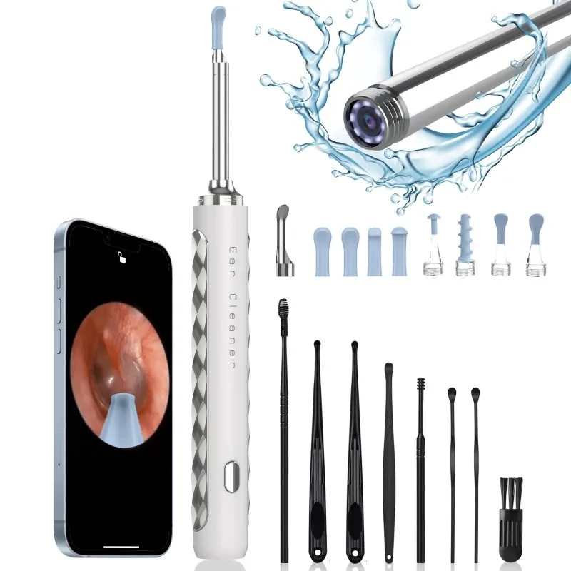 Waterproof earmuffs camera newly upgraded wireless visual ear spoon tool 8-piece set earwax removal earwax care kit