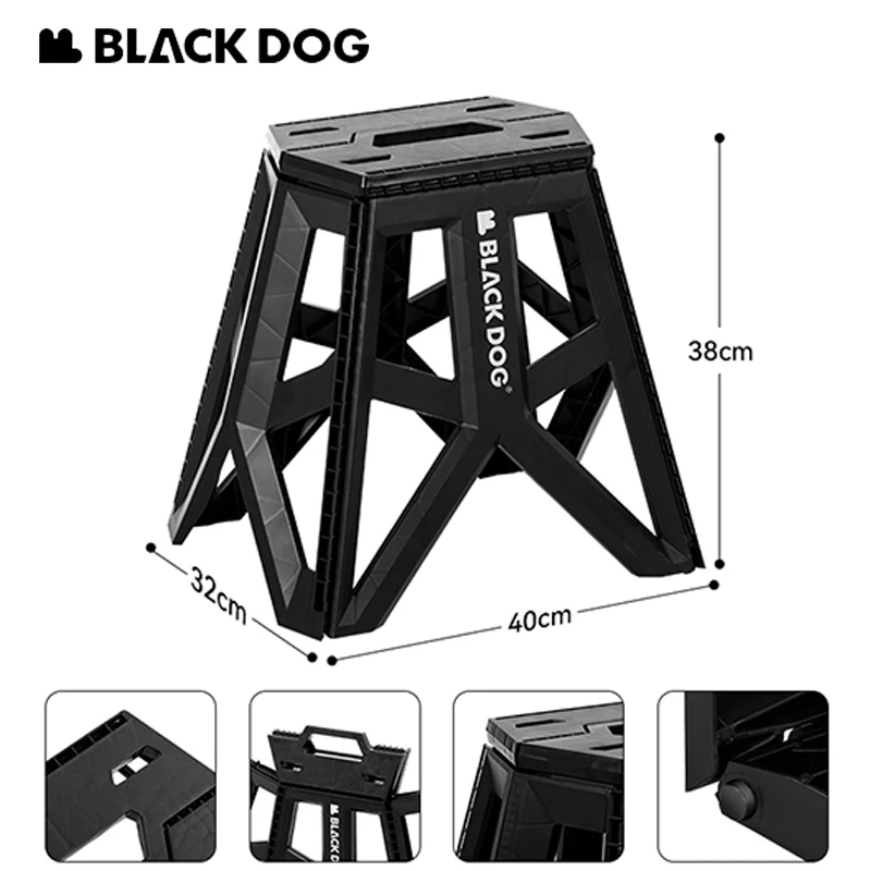 

Naturehike BLACKDOG Folding Stool PP Chair Outdoor Camping Travel Fishing Beach Chair Stable Portable Bearing 100kg Ultralight