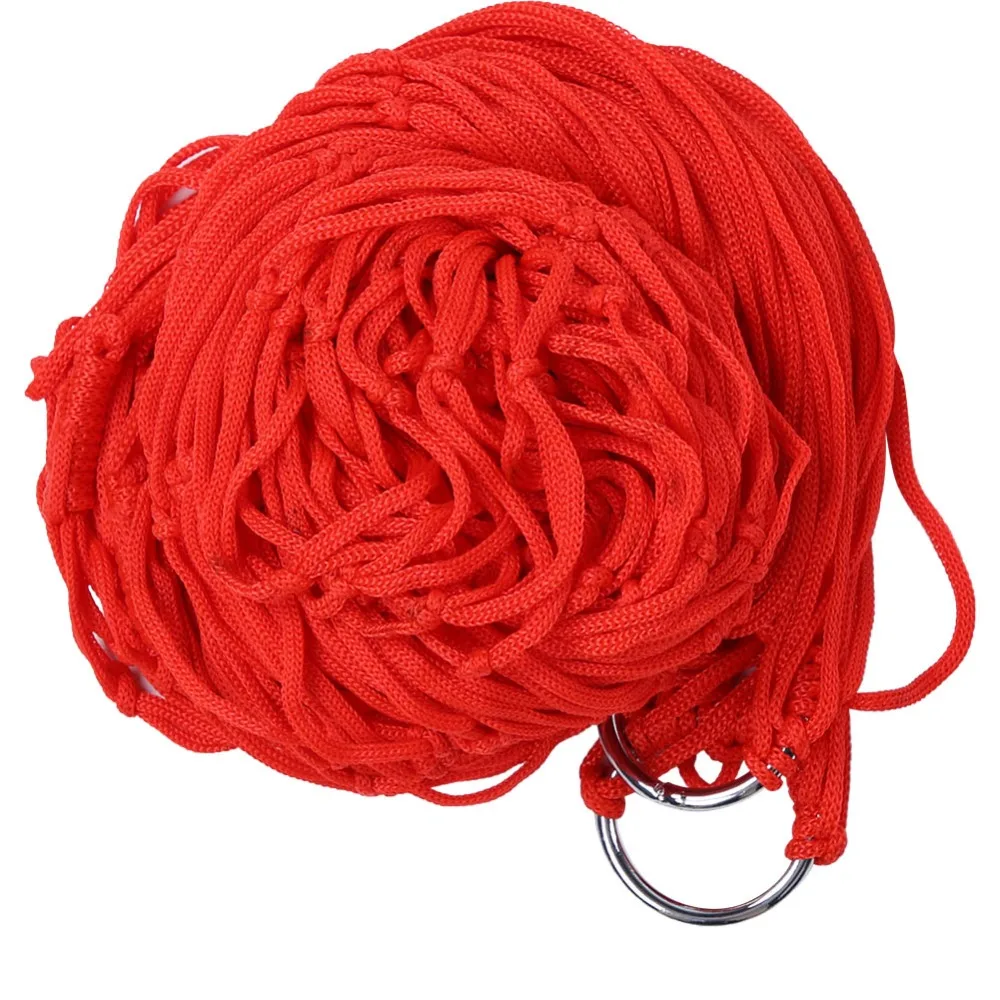 

Durable Strong Load-Bearing Capacity Swing Hanging Bed Smooth Net Colorful Nylon Mesh Hammock Swing Hanging Rope Hammock Hiking