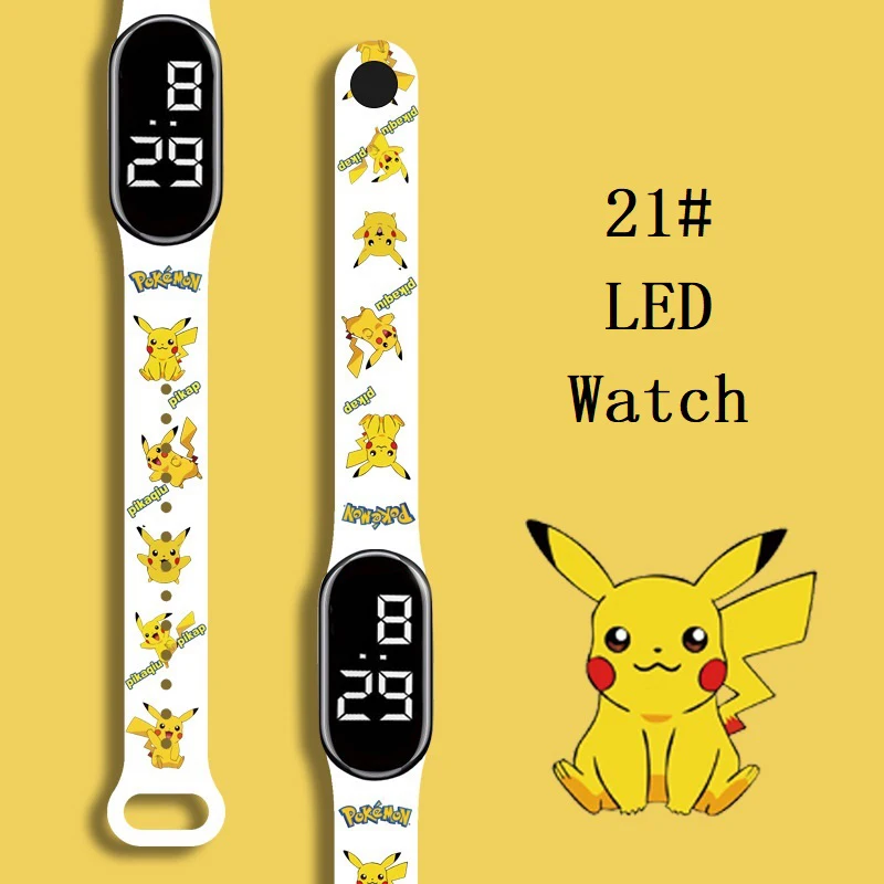 

Cartoon Anime Pikachu Children Watches Toys Kawaii Pokemon Sports Electronic Waterprime Character Pikachu Educational Children's