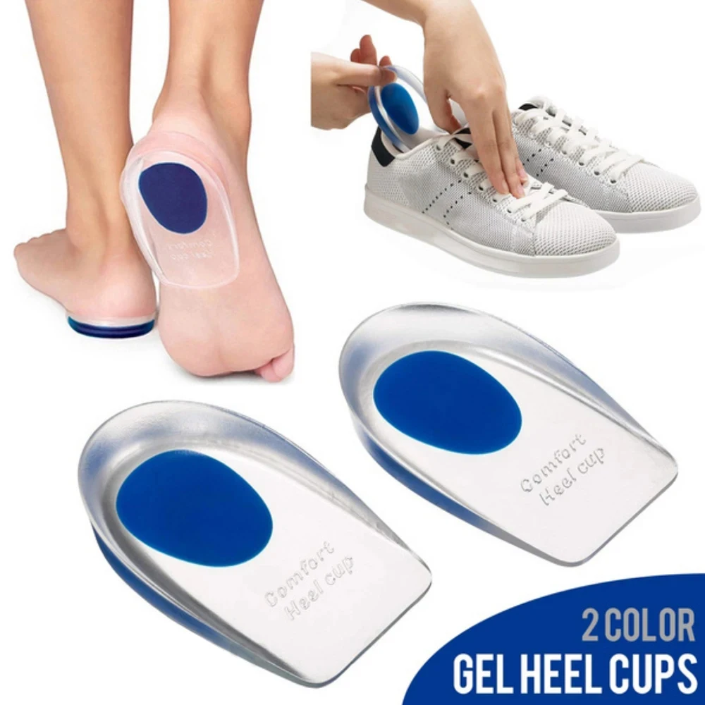 

Silicone Gel Insoles Pain Heal Cushion Bone Spurs Pain Relief Heel Cushion Thickened Soft Half-Size Shoe Sole Insole Heel Pad