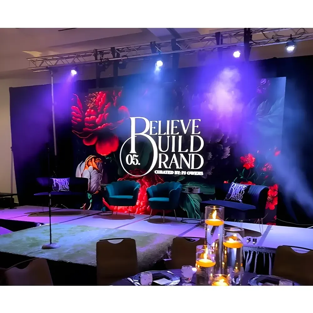 Digital P3.91 3.91mm 500x500mm Flexible Curved Led Video Wall Rental Screen for Stage Background