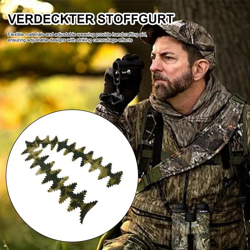 

Gilly Hunting Fabric Strap Weaving Camouflage Costume Strap Portable Hunting Camouflage Clothing Attachment For Mountaineering