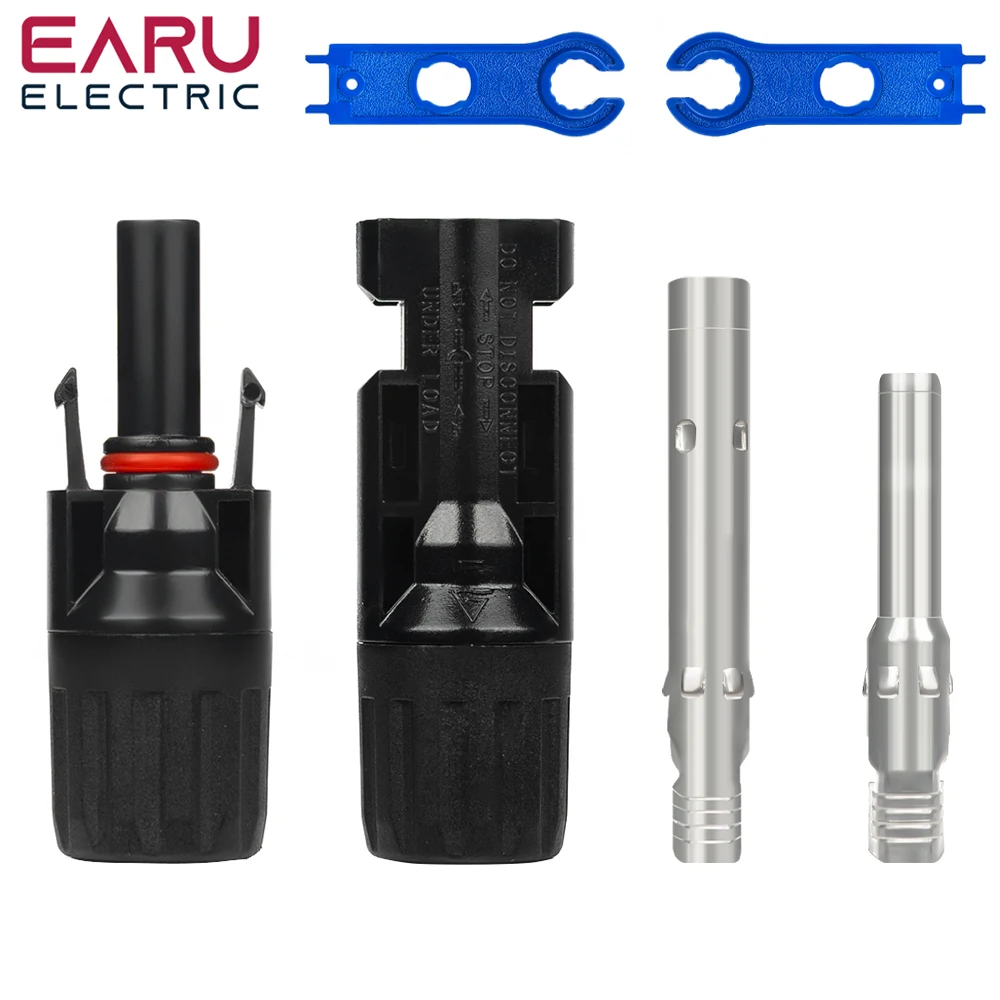 1/5Sets Solar Connectors DC 1000V 30A Panel Branch PV Photovoltaic Wire/Board Terminal Box Inverter IP67 Waterproof and Spanner
