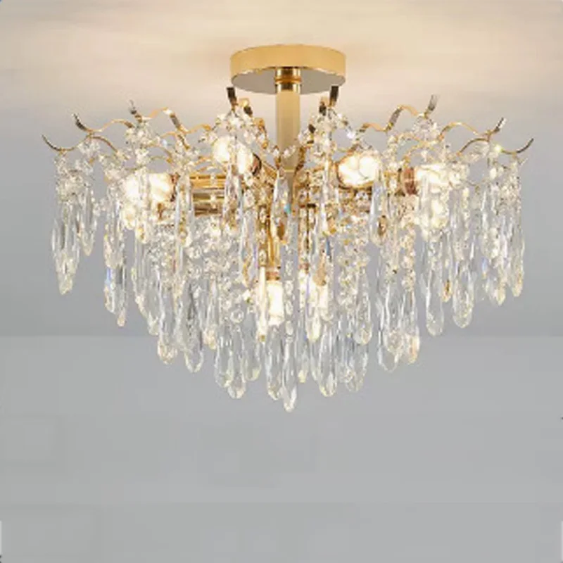 Modern Crystal LED Ceiling Chandelier Lights for Living Room Decor Bedroom Ceiling Lamp Hanging Light Fixture Home Decor Luxury