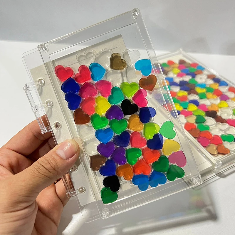 A5/a7 Notizbuch 6 Löcher Lose blatt Notizbuch Handbuch transparent Acryl Notizbuch Tagebuch Buch Büro Schule Briefpapier DIY