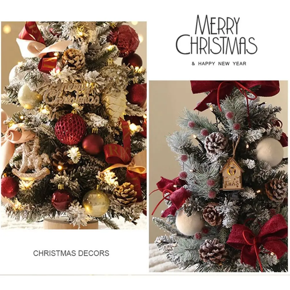 

45 см комплект рождественской елки «сделай сам» со светом, искусственная сосна, настольная рождественская елка, ангел, ремесленные рождественские украшения