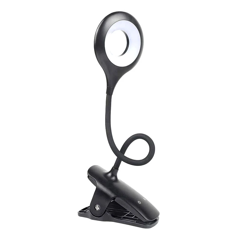 

LED Reading Light, USB Rechargeable Reading Lamp, Press Control Clip Desk Lamp Flexible Clip Light For Home Book