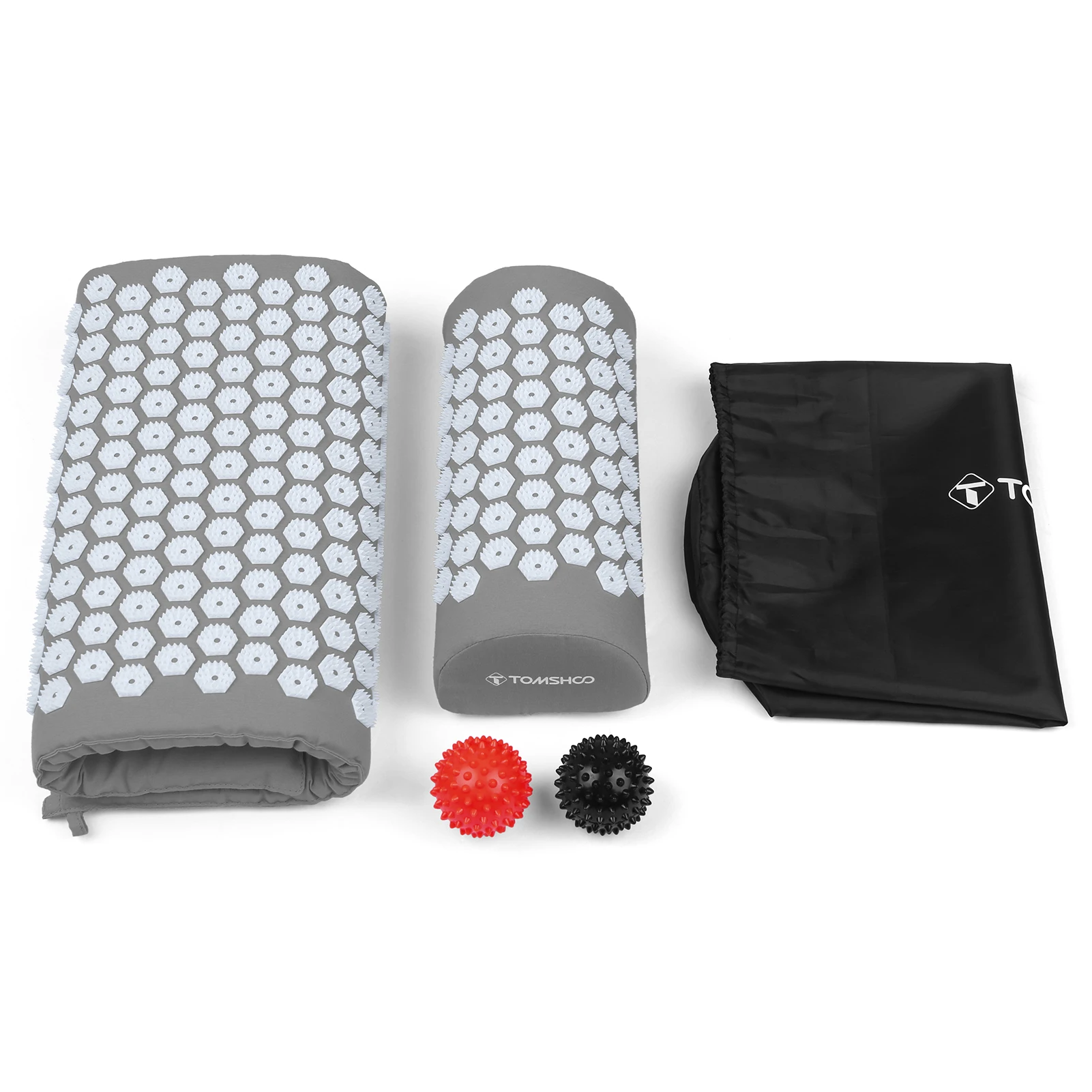 TOMSHOO Acupressure Mat and Pillow Massage Set with Bag for Muscle Relaxation Stress Relief Fitness Exercise Mat Gym Floor Mats