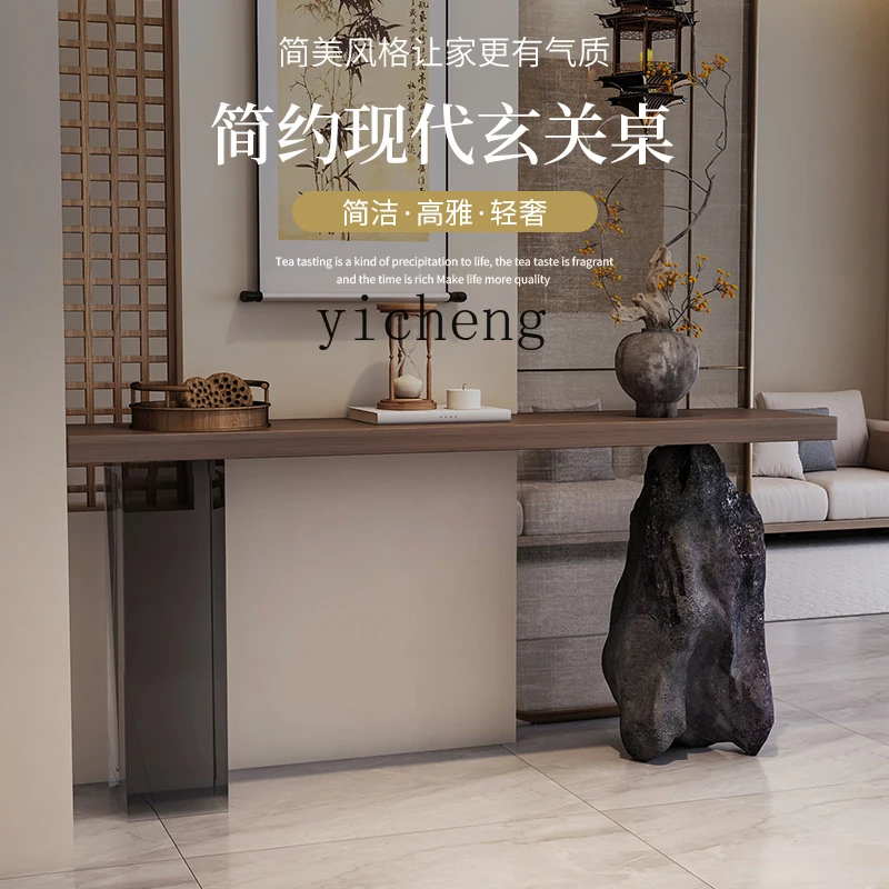 Zz طاولة مدخل من الخشب الصلب فندق B & B طاولة مدخل الممر على الحائط مكتب مدخل منزلي #5