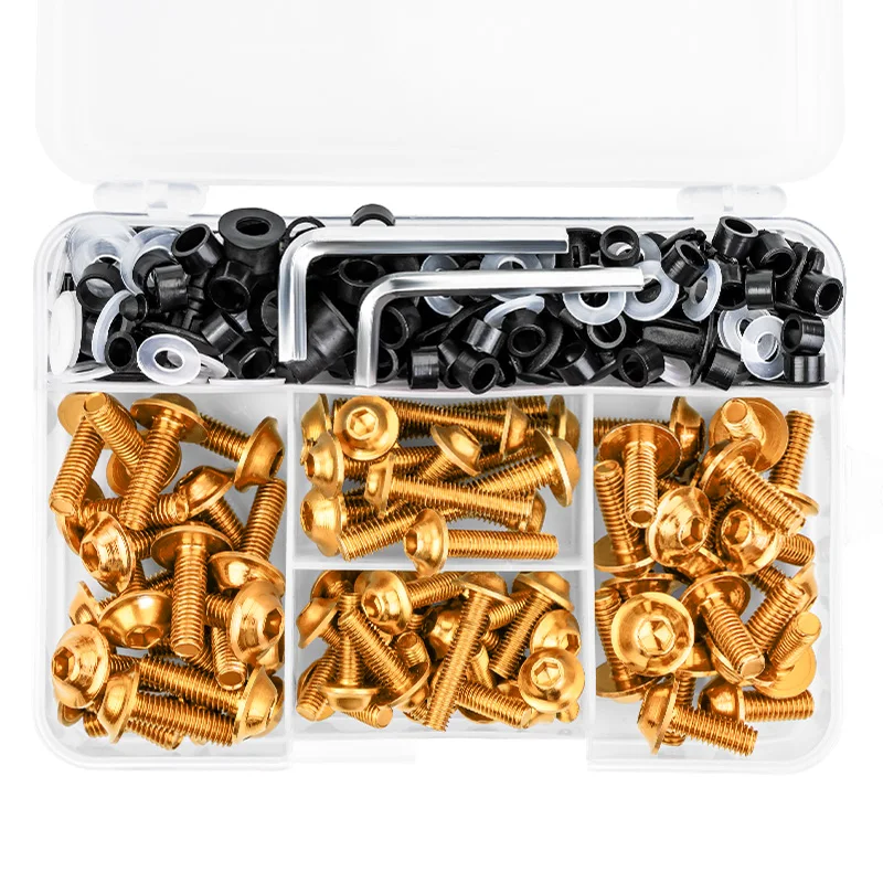 195PCS Motorcycle Fairing Bolts Screws Kit Nut Clips For Kawasaki Z250 Z300 Z400 Z650 Z750 Z800 Z900 Z900RS Z1000 Z1000R Z1000SX