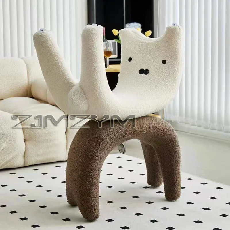 القط البراز عازمة تغيير الأحذية البراز صوف الضأن البراز ماكياج الغرور البراز مدخل البراز غرفة المعيشة أريكة كراسي منخفضة ، العثمانيين #3