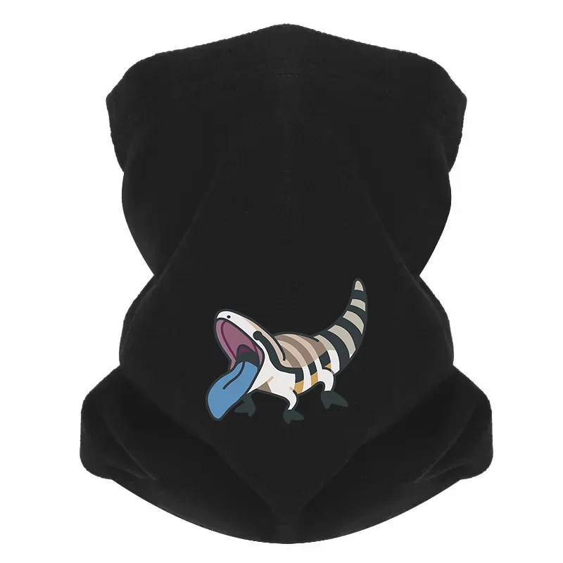 Lizard open mouth,tongue out Men Outdoor Scarf Mask Neck Gaiter Hat Women cap Headgear Windproof Keep Warm Winter Multifunctiona
